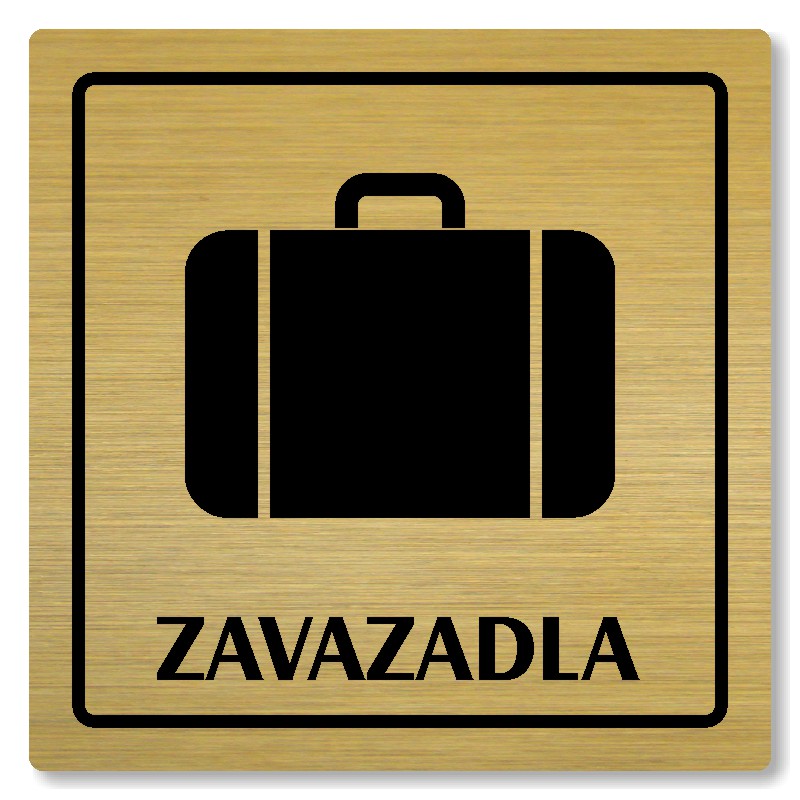 Zavazadla, 80x80mm, zlatá, Arizona